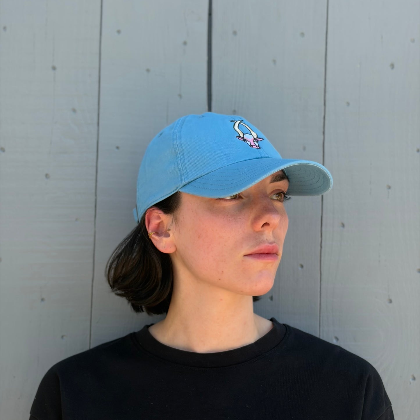 casquette bleue ciel